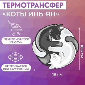 Термотрансфер «Коты Инь-Ян», 18,6 18 см