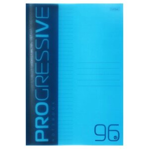 Тетрадь А4 96 листов, линейка, "PROGRESSIVE", пластиковая обложка, блок 65г/м2