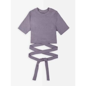 Топ для девочки с короткими рукавами на завязках Generation, рост 152 см, цвет фиолетовый