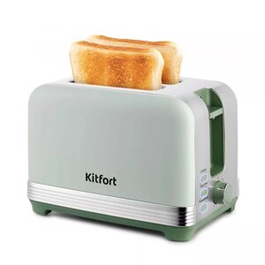 Тостер Kitfort КТ-6070, 930 Вт, 7 режимов прожарки, 2 тоста, зелёный