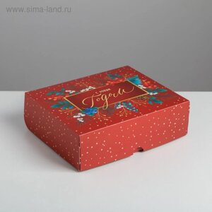 Упаковка для кондитерских изделий «Новогодняя», 20 17 6 см