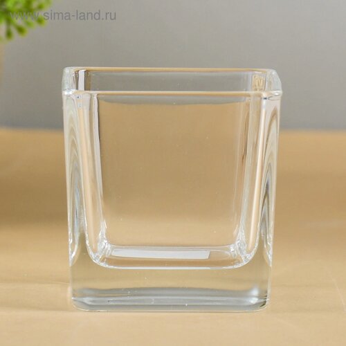 Ваза "Кубик" Бернарди-1 6х6х6 см прозрачная