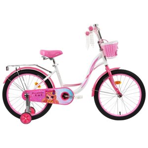 Велосипед 20" GRAFFITI Premium Girl, цвет белый/розовый