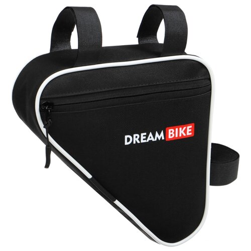 Велосумка Dream Bike под раму, 20.5х20.5х5, цвет чёрный/белый