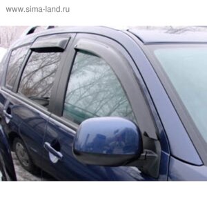 Ветровики, 4 двери, mitsubishi outlander XL/citroen C-crosser/ peugeot 4007 2007-2012,