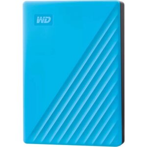 Внешний жесткий диск WD wdbyvg0020BBL-WESN my passport, 2 тб, USB 3.0, 2.5", голубой