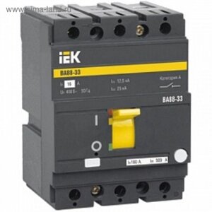 Выключатель автоматический IEK, трехполюсный, 125 А, ВА 88-33, SVA20-3-0125