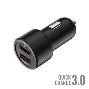Зарядное устройство автомобильное Olmio Smart IC, 2 USB, 30 Вт, 5,4 А, QuickCharge3.0