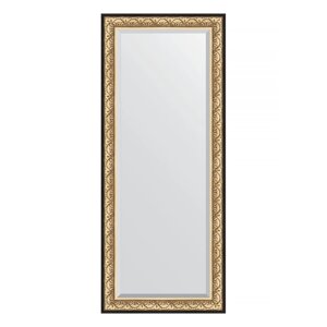 Зеркало напольное с фацетом в багетной раме, барокко золото 106 мм, 85x205 см