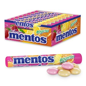 Жевательная конфета Mentos, фрукты, 37 г