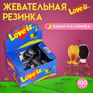Жевательная резинка Love is "Банан и клубника", 4,2 г