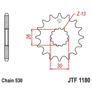 Звезда ведущая JT sprockets JTF1180-18, цепь 530, 18 зубьев