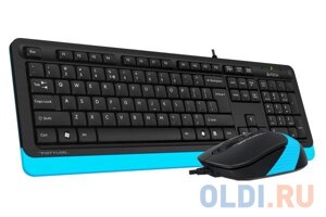A-4Tech Клавиатура + мышь A4 Fstyler F1010 BLUE клав: черный/синий мышь: черный/синий USB[1147546]