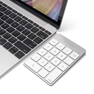 Беспроводной цифровой блок клавиатуры Satechi Aluminum Slim Keypad Numpad Серебро ST-SALKPS