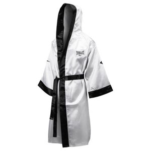 Боксерский халат с капюшоном White/Black