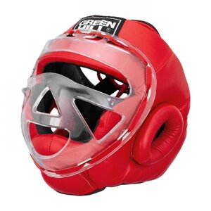 Боксерский шлем safe на шнуровке, Красный