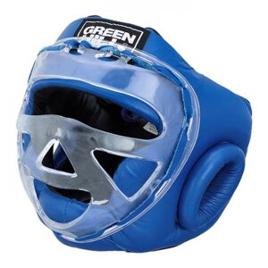 Боксерский шлем safe на шнуровке, Синий