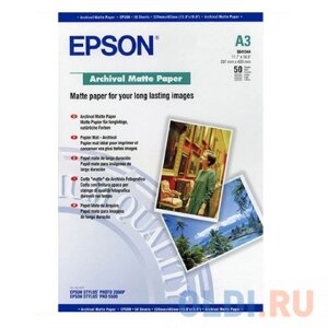 Бумага Epson A3 192 г/кв. м Archival Matte Paper [C13S041344] 50л