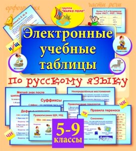Электронные учебные таблицы по русскому языку. 5-9 классы 2.0