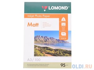 Фотобумага Lomond А3 95г/м2 матовая 100л 0102129