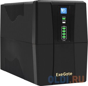 Ибп exegate specialpro UNB-800. LED. AVR. 2SH 800VA/480W, LED, AVR,2*schuko, металлический корпус, black
