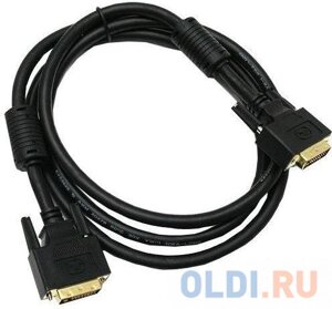 Кабель DVI 1.8м BURO 817237 круглый черный