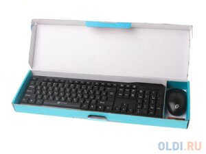 Клавиатура + мышь Oklick 230M клав: черный мышь: черный USB беспроводная
