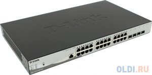 Коммутатор D-Link DGS-1210-28MP/ME/B1A Управляемый коммутатор 2 уровня с 24 портами 10/100/1000Base-T и 4 портами 1000Base-X SFP (24 порта с поддержко