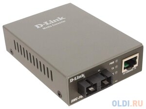 Медиаконвертер D-Link DMC-F02SC/A1A Медиаконвертер с 1 портом 10/100Base-TX и 1 портом 100Base-FX с разъемом SC для многомодового оптического кабеля (