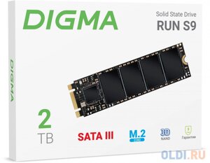 Накопитель SSD digma SATA III 2tb DGSR1002TS93T run S9 M. 2 2280