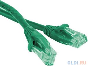 Патч-корд UTP 5E категории 5.0м hyperline PC-LPM-UTP-RJ45-RJ45-C5e-5M-LSZH-GN зеленый