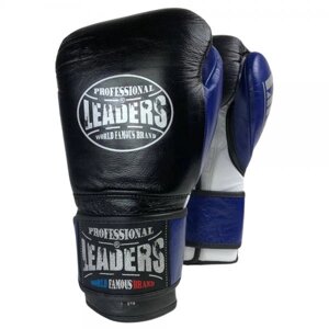 Перчатки боксерские LEADERS LiteSeries BK/BL, 10 oz