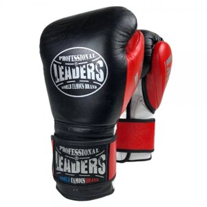 Перчатки боксерские LEADERS LiteSeries BK/RD, 18 oz