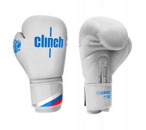 Перчатки боксерские Olimp бело-синие, 12 унций