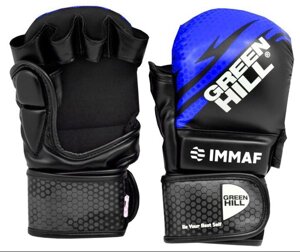 Перчатки MMA IMMAF черно-синие