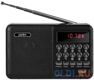 Perfeo радиоприемник цифровой PALM FM+ 87.5-108МГц/ MP3/ питание USB или 18650/ черный (i90-BL)