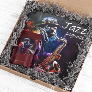 Подарочный набор праздничный джаз с виниловой пластинкой JAZZ legends