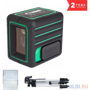 Построитель лазерных плоскостей ADA Cube Mini Green Professional дальность до 70м, мм/м 2/10