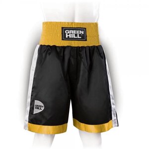 Профессиональные боксерские шорты piper, черный/золотистый/белый