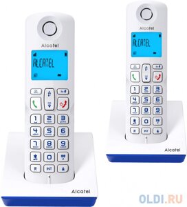 Р/Телефон Dect Alcatel S230 Duo ru white белый (труб. в компл. 2шт) АОН