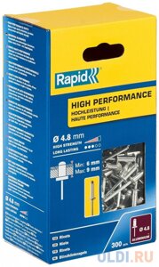 RAPID R: High-performance-rivet, 4.8 х 12 мм, 300 шт, алюминиевая высокопроизводительная заклепка (5001436)