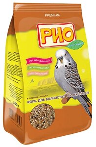 Сухой корм для птиц Rio для волнистых попугайчиков в период линьки 0,5 кг