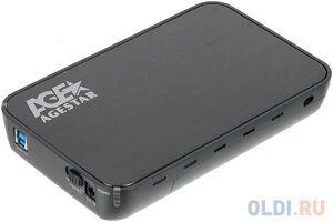 Внешний контейнер для HDD 3.5 SATA AgeStar 3UB3A8-6G USB3.0 черный