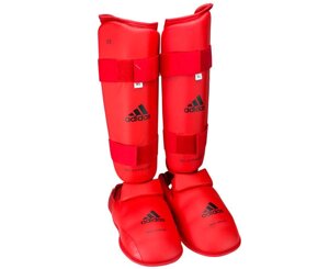 Защита голени и стопы WKF Shin & Removable Foot, красная