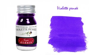 Чернила в банке Herbin, 10 мл, Violette pens?e, Сине-лиловый