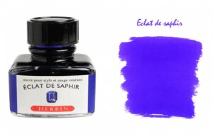 Чернила в банке Herbin, 30 мл, Eclat de saphir, Синий сапфир