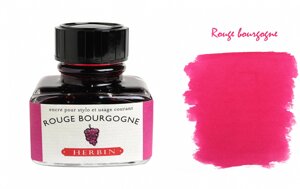 Чернила в банке Herbin, 30 мл, Rouge bourgogne, Бордовый