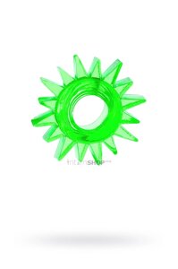 Эрекционное кольцо Toyfa в форме солнца, зеленое
