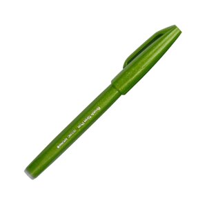 Фломастер-кисть Pentel "Brush Sign Pen" цвет оливковый