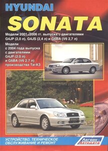 Hyundai Sonata. Модели с 2001-2006 гг. выпуска с двигателями G4JP (2,0 л. G4JS (2,4 л.) и G6BA (V62,7 л. Модели с 2004-2012 годы выпуска с двигателями G4JP (2,0 л.) и G6BA (V6 2,7 л.) производства ТагАЗ.